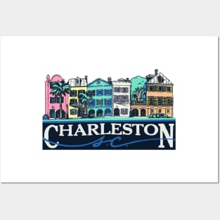 Charleston, South Carolina Rainbow Row Posters and Art